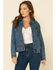 Wrangler Women's Dark Classic Fit Denim Jacket, Blue, hi-res