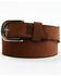 Image #1 - Red Dirt Hat Co. Men's Roughout Leather Belt, Brown, hi-res