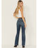 Image #3 - Daze Women's Perfection Dark Wash Mid Rise Stretch Denim Jeans, Dark Wash, hi-res