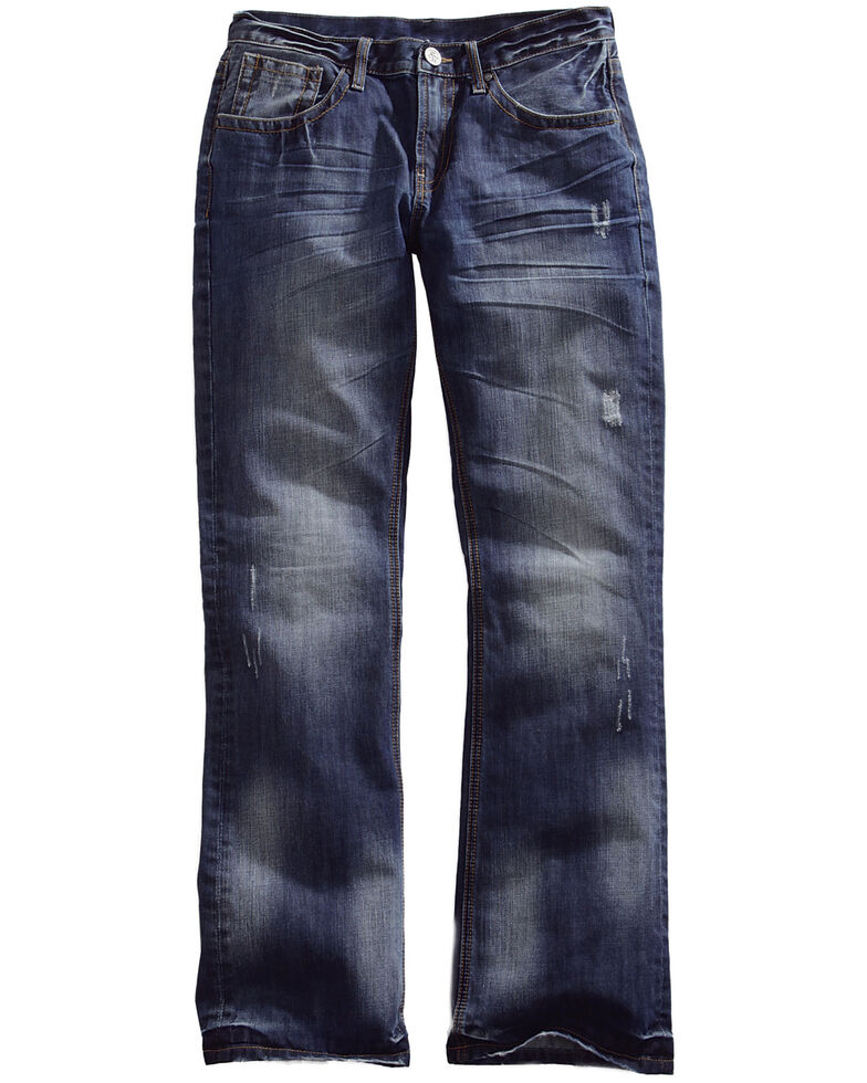 Tin Haul Men's Jagger Fit Two-Tone Stitch Bootcut Jeans | Sheplers