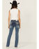Image #1 - Grace in LA Women's Medium Wash Dream Catcher Embroidered Mid Rise Bootcut Stretch Denim Jeans, Medium Wash, hi-res