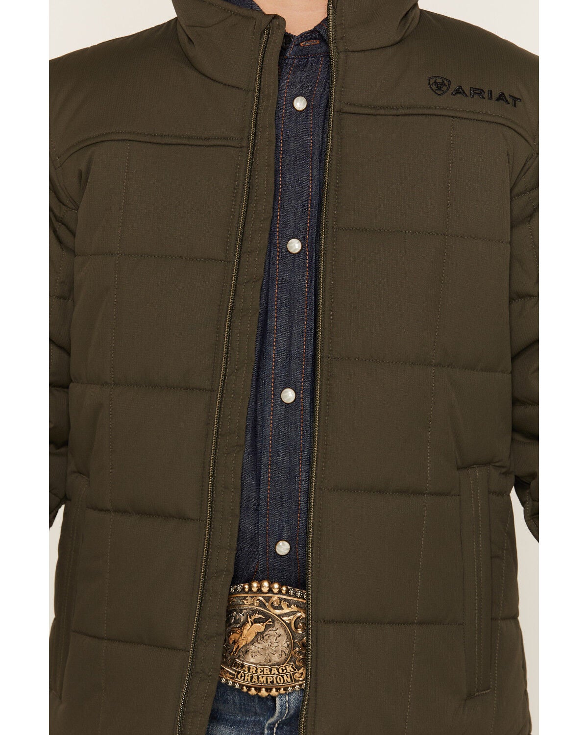 Image #3 - Ariat Boys' Crius Insulated Jacket, Green, hi-res