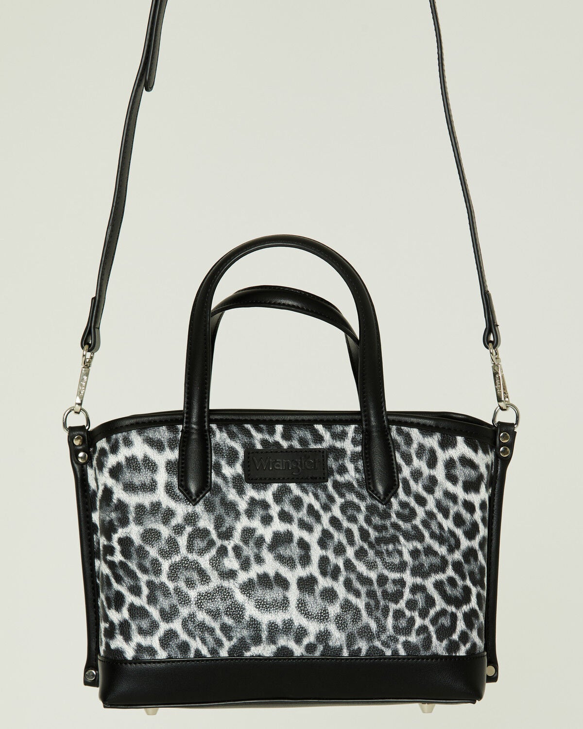 Image #2 - Wrangler Women's Boot Barn Exclusive Leopard Print Handbag, Black, hi-res