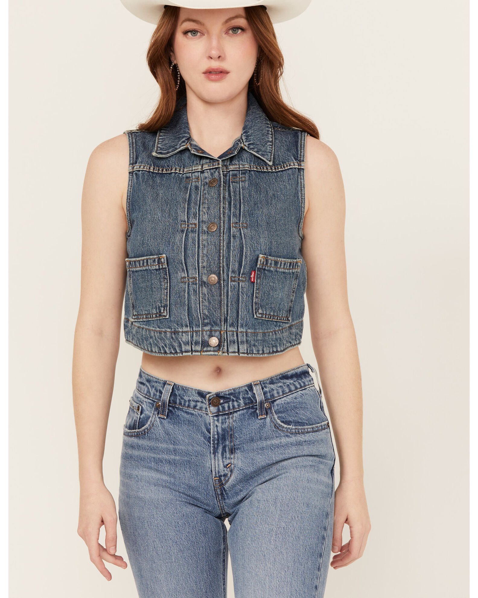 Levi's trucker vest womens clearance