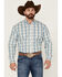 Stetson Men's Vintage Plaid Long Sleeve Button-Down Western Shirt , Blue, hi-res