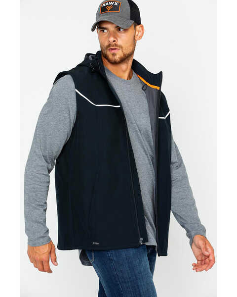 Image #4 - Hawx® Men's Hooded Soft-Shell Work Vest - Big & Tall , , hi-res