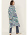 Image #4 - Revel Women's Striped Duster Cardigan , Blue, hi-res