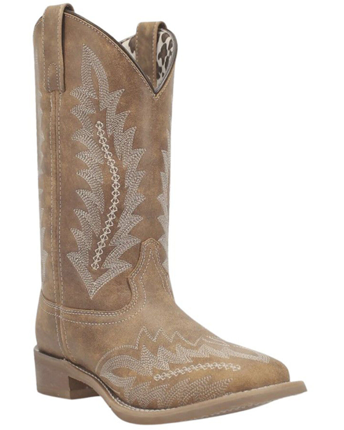 Image #1 - Laredo Women's Cheyenne Western Boots - Broad Square Toe, Tan, hi-res