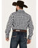 Wrangler Men's Plaid Print Long Sleeve Pearl Snap Western Shirt, Black, hi-res