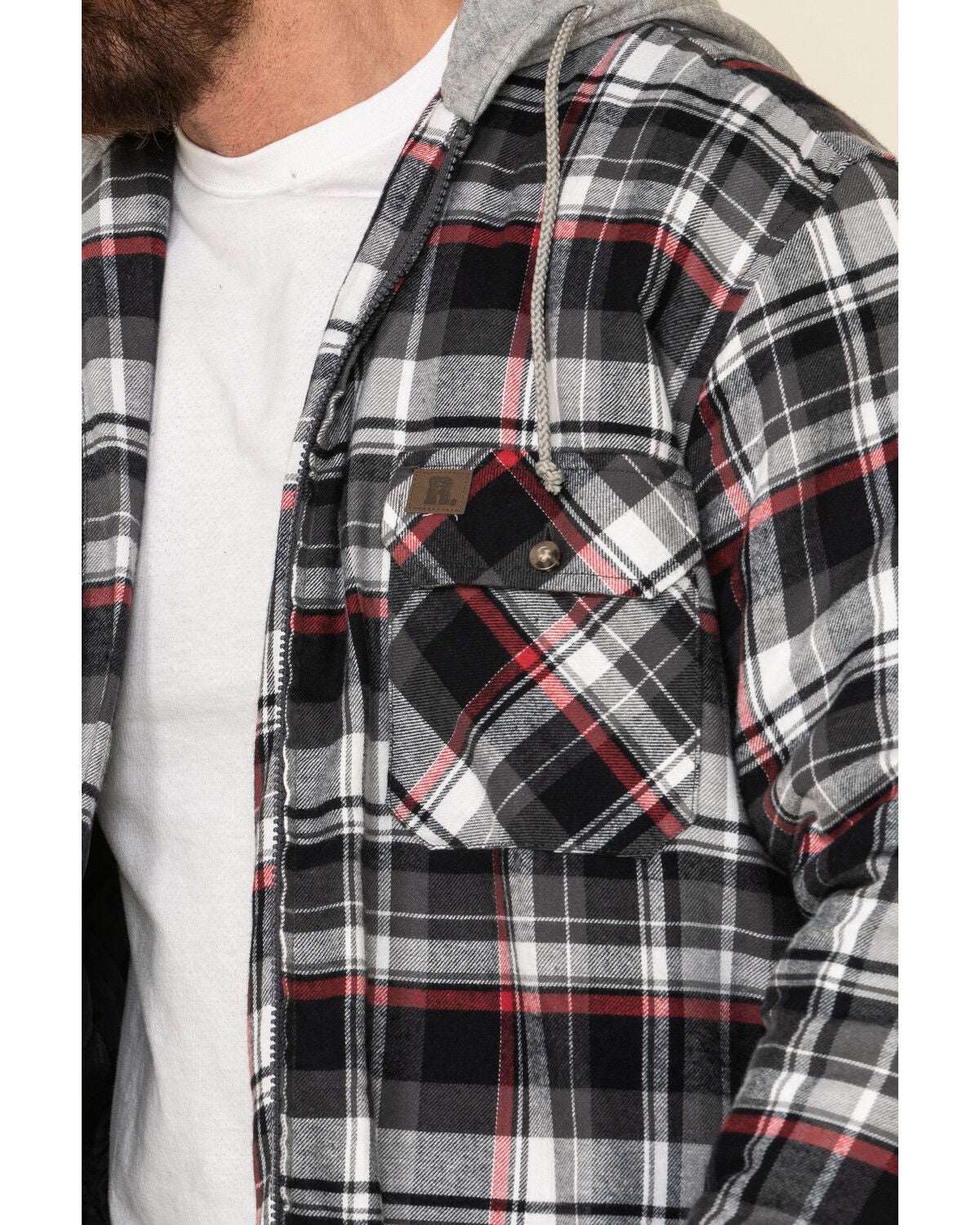 wrangler hooded flannel jacket