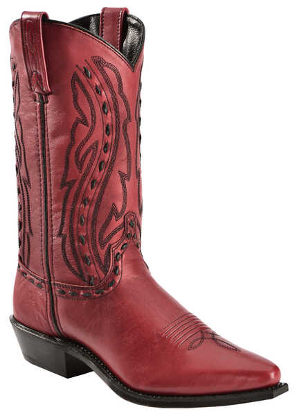 Abilene Women's Whipstitched Red Cowgirl Boots, Red, hi-res