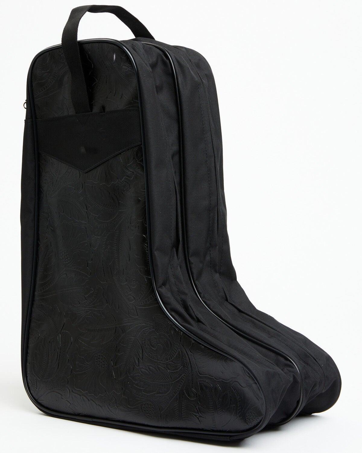 Image #1 - Boot Barn Faux Leather Floral Tooled Boot Bag, Black, hi-res