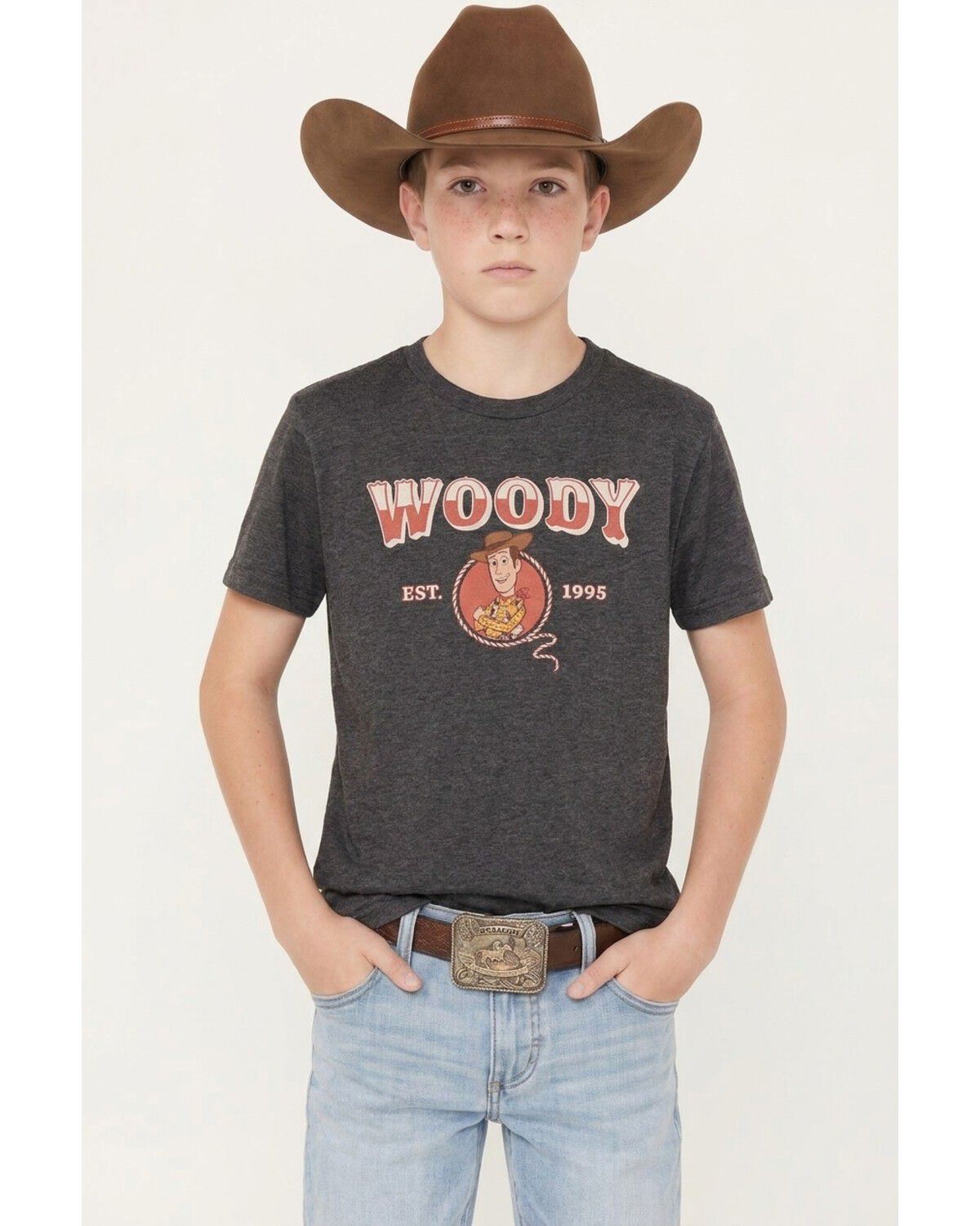 Toy Story Boys' Woody Lockup Short Sleeve Graphic Tee, Multi, hi-res