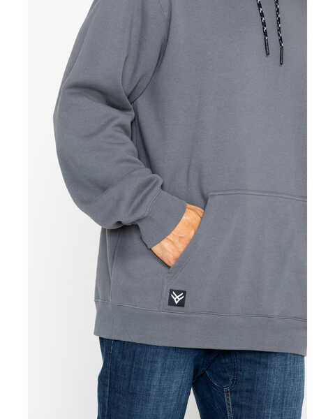 Image #3 - Hawx Men's Logo Sleeve Hooded Work Sweatshirt , Charcoal, hi-res