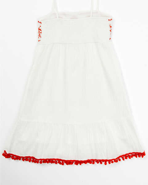 Image #3 - Yura Girls' Maxi Embroidered Western Dress, White, hi-res