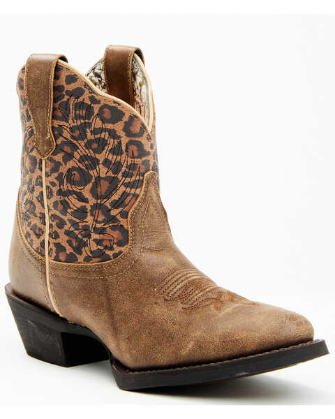 Laredo Women's Leopard Print Western Fashion Booties - Medium Toe, Leopard, hi-res