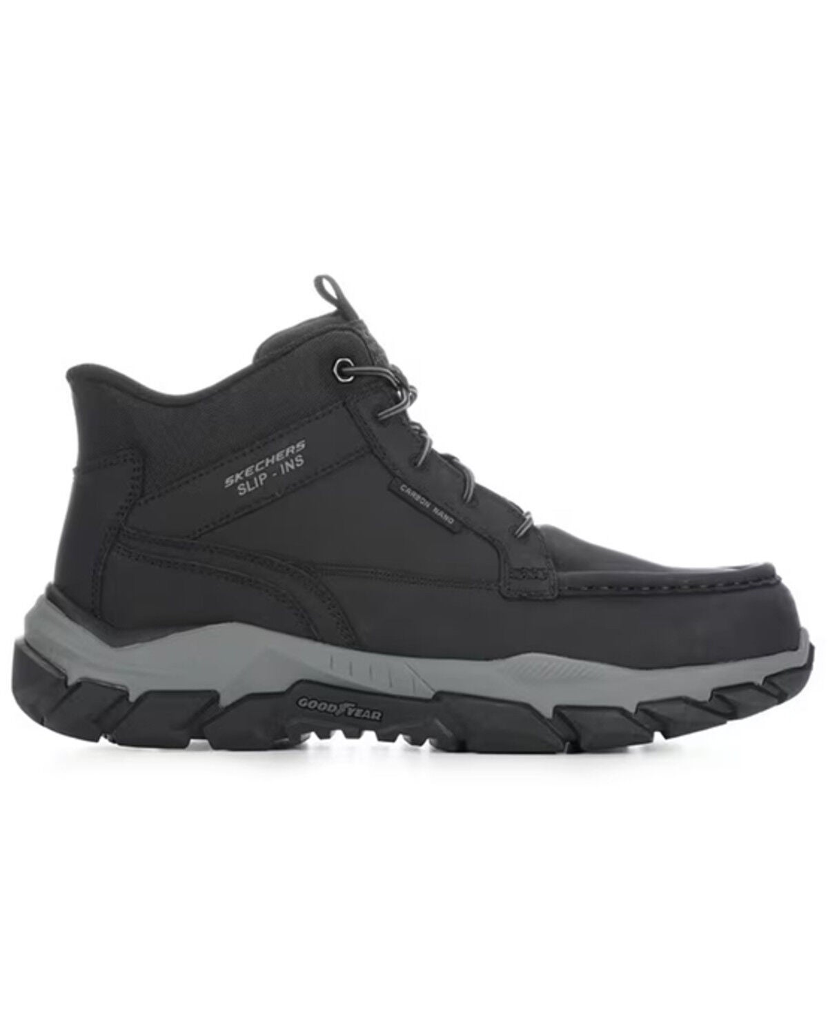 Image #2 - Skechers Men's Santoro Slip-ins&reg; Moc Work Shoes - Nano Composite Toe, Black, hi-res