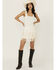 Image #1 - Rock & Roll Denim Women's Fringe Studded Skirt, Cream, hi-res
