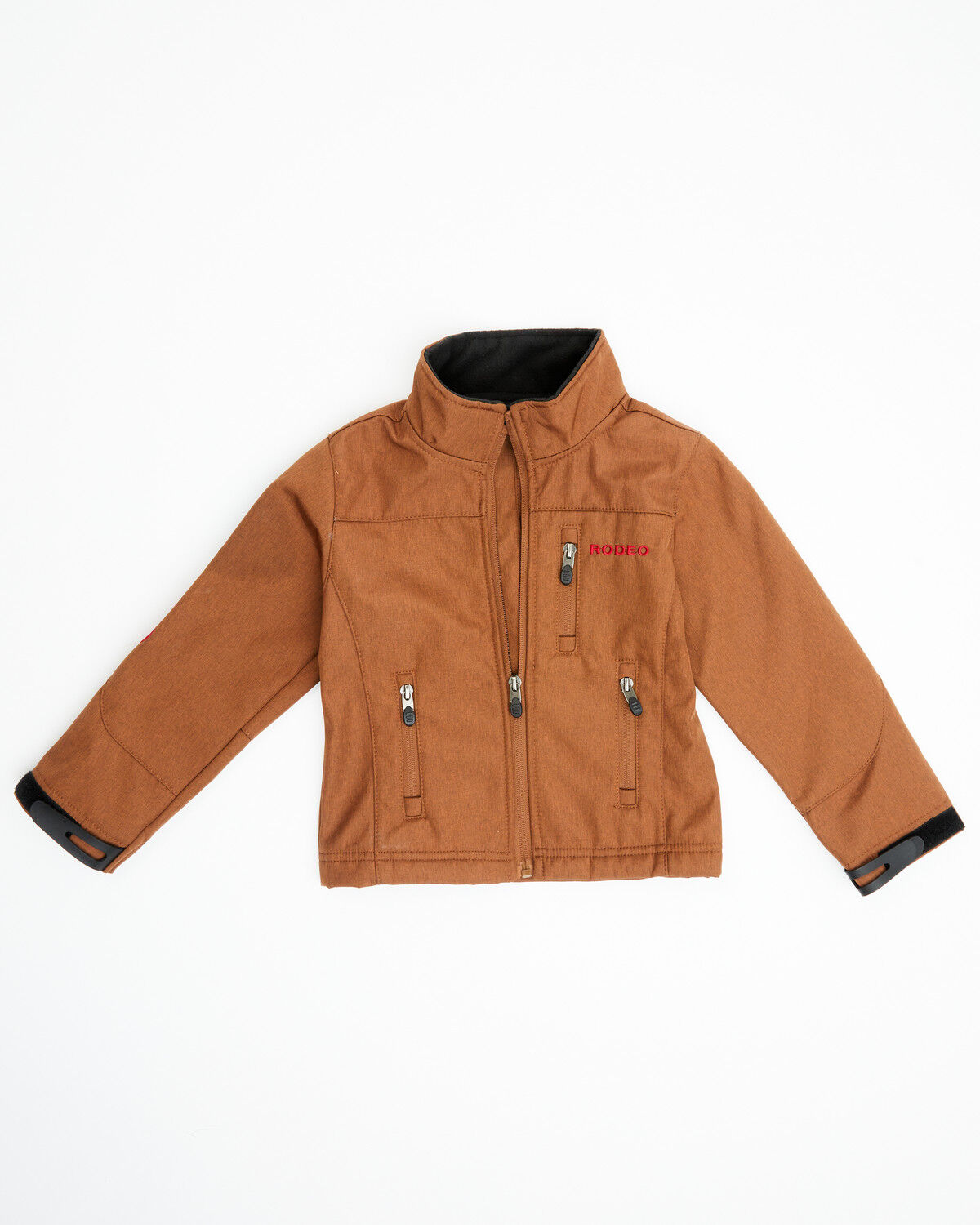 Image #1 - Rodeo Clothing Boys' Mexico Flag Waterproof Softshell Jacket, Cognac, hi-res