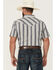 Image #4 - Cody James Men's Roman Striped Short Sleeve Snap Western Shirt, Blue, hi-res