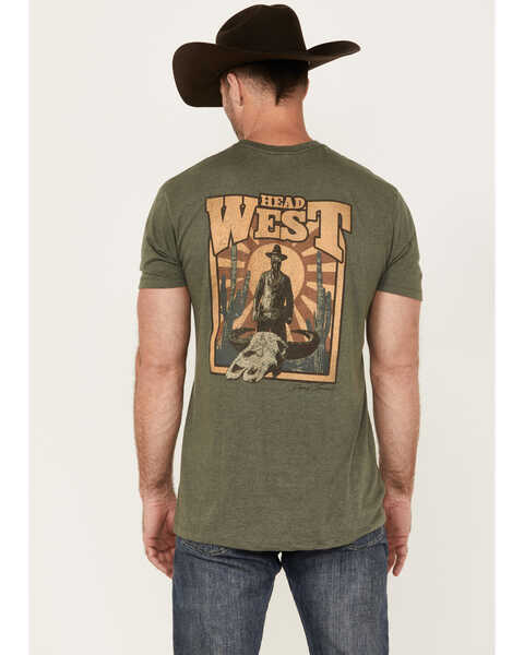 Image #1 - Cody James Men's Head West Short Sleeve Graphic T-Shirt, Olive, hi-res