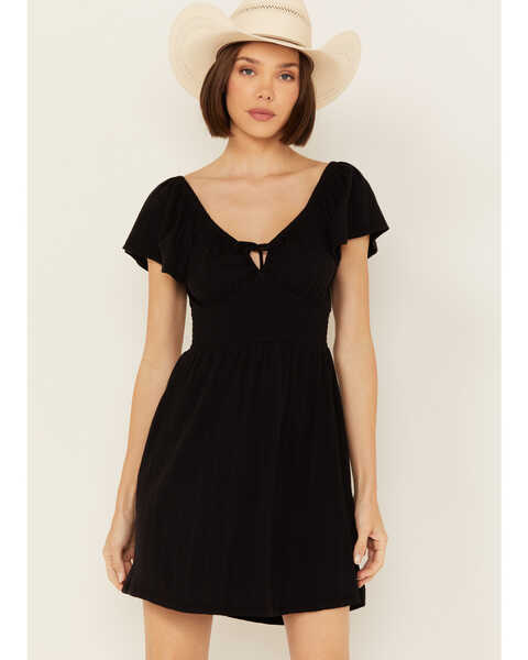 Bila77 Women's Knit Frances Dress , Black, hi-res