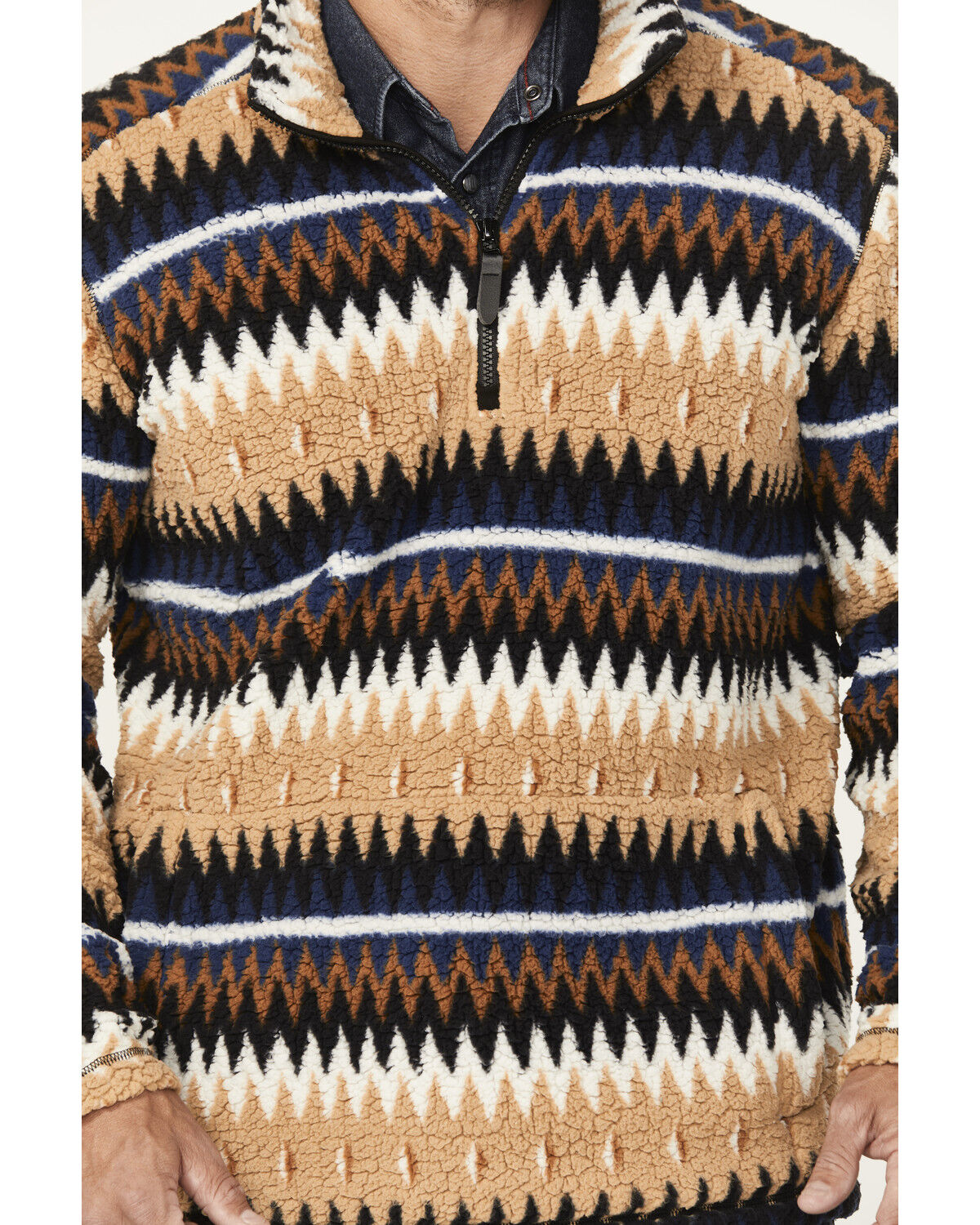 Image #3 - Cody James Men's Voyage 1/4 Zip Pullover, Tan, hi-res