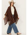 Image #2 - Shyanne Women's Chevron Tassel Chenille Shawl, Medium Brown, hi-res