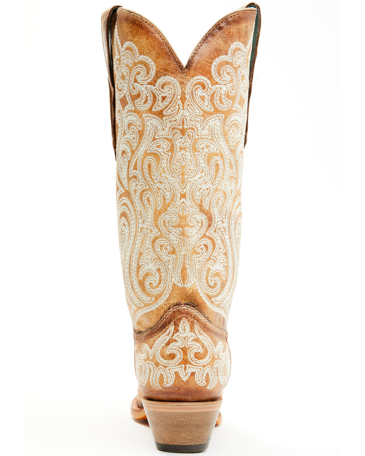 Image #5 - Corral Women's Crackled Western Boots - Snip Toe, Beige, hi-res
