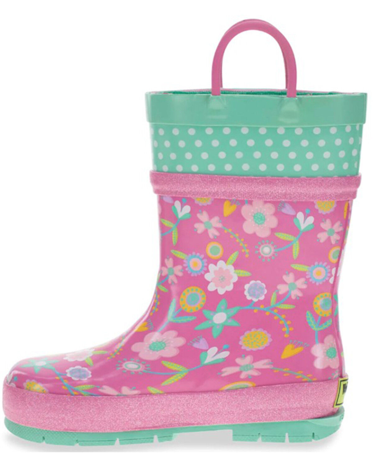 Image #3 - Western Chief Girls' Flutter Rain Boots - Round Toe, Pink, hi-res