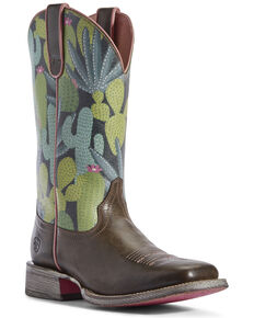 Women's Ariat Wide Square Toe Cowgirl Boots - Sheplers