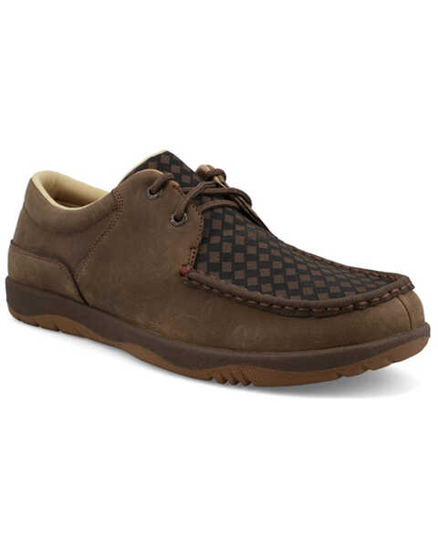 Image #1 - Twisted X Men's Casual Boat Shoes - Moc Toe , Charcoal, hi-res
