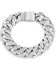 Montana Silversmiths Men's Classic Western Large Cuban Link Bracelet, Silver, hi-res