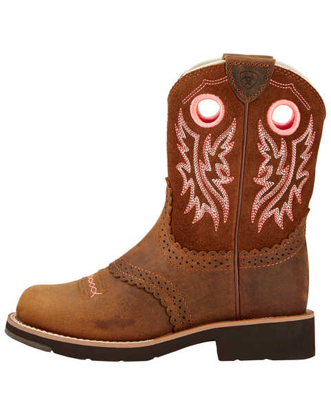 Image #2 - Ariat Little Girls' Fatbaby Western Boots - Round Toe , Brown, hi-res