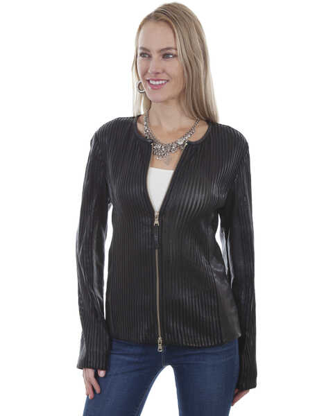 Image #1 - Leatherwear by Scully Women's Zip-Front Leather Jacket, , hi-res