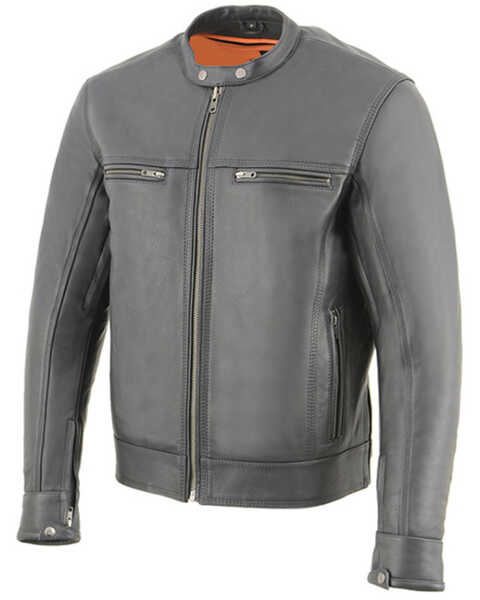 Image #1 - Milwaukee Leather Men's Cool-Tec Scooter Style Motorcycle Jacket - 4X, Black, hi-res
