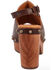 Image #5 - Dingo Women's Clover Wooden Sandals, Brown, hi-res