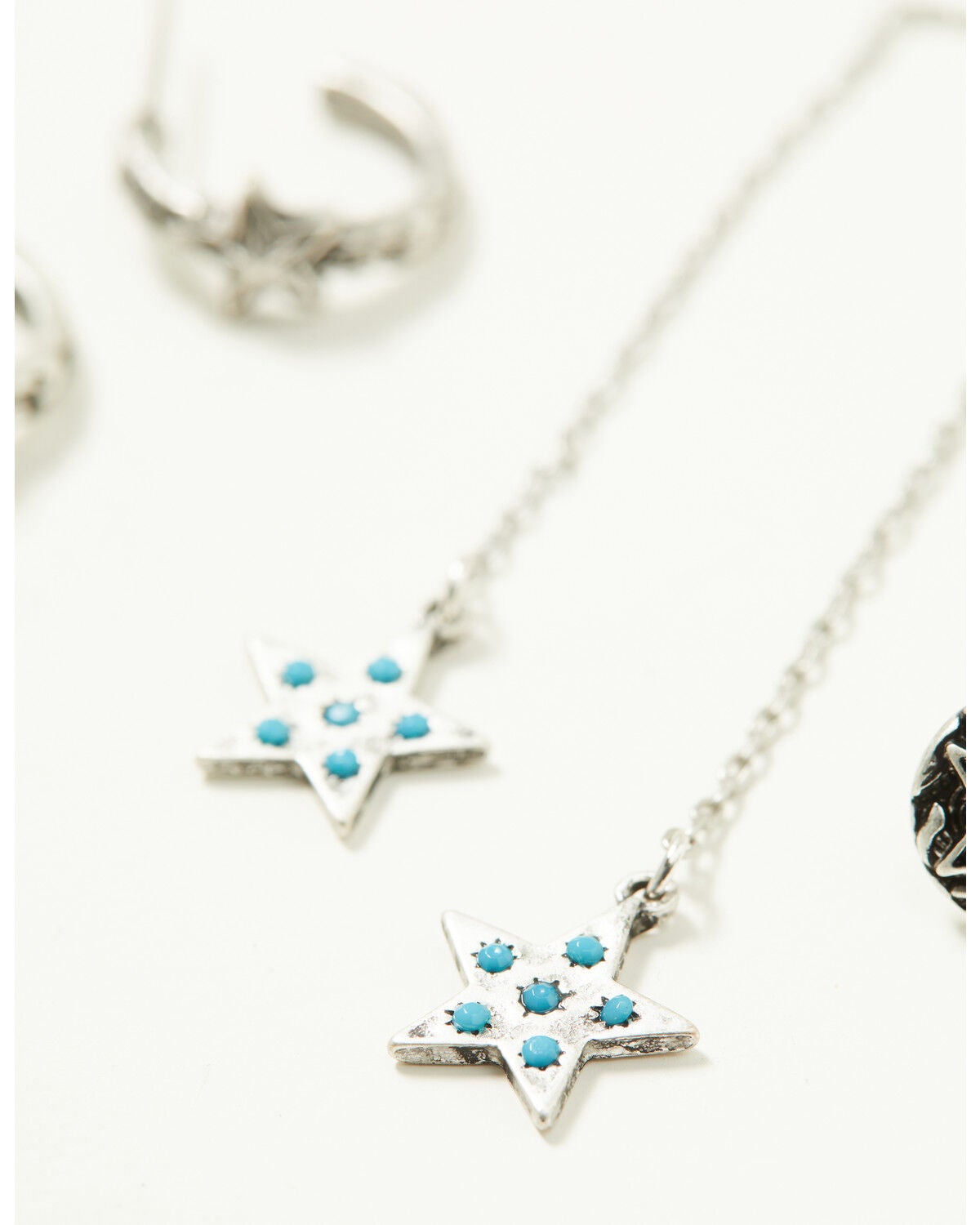 Image #2 - Idyllwind Women's Keller Threader Charms Earring Set - 5 Piece, Silver, hi-res