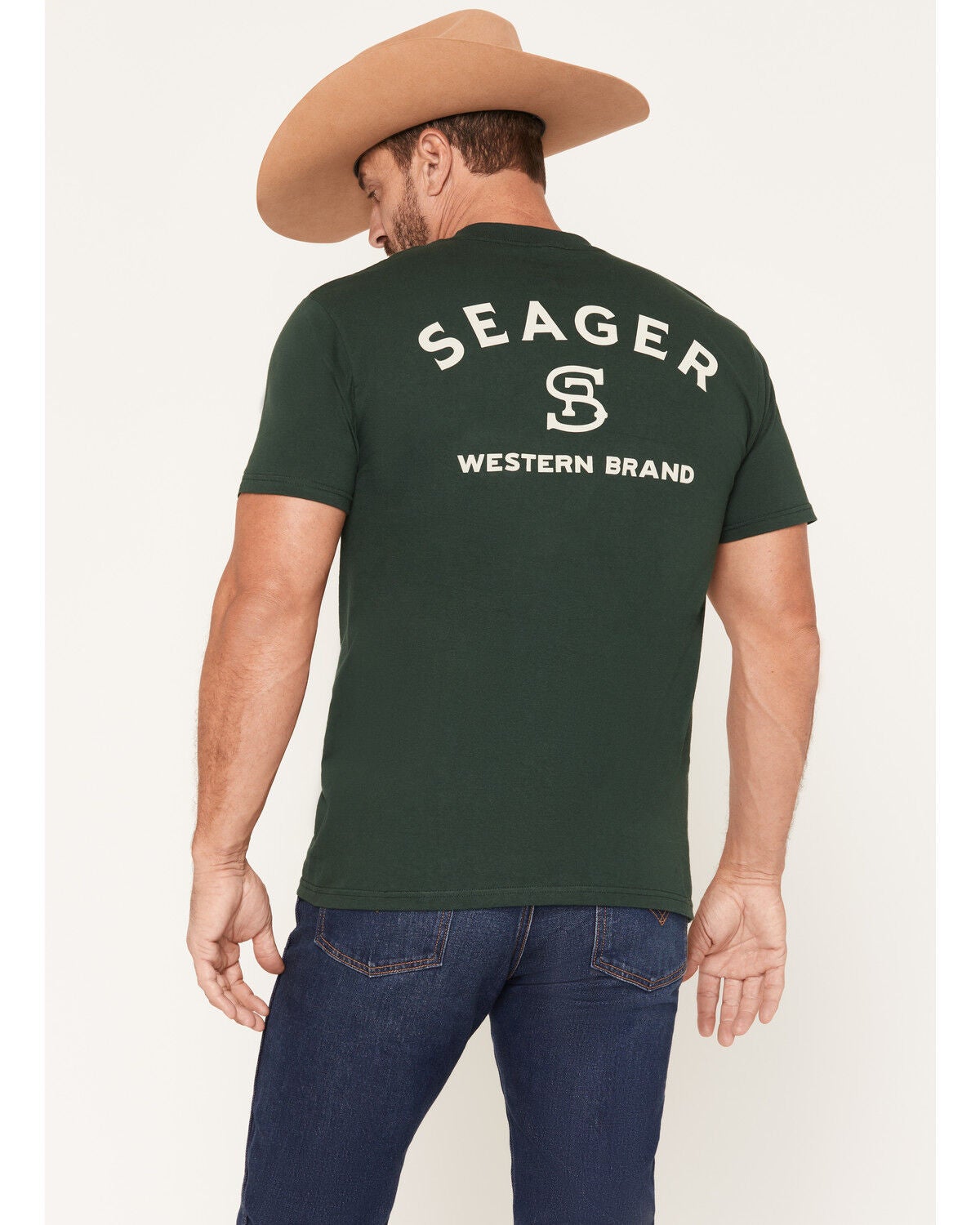 Image #4 - Seager Men's Branded Short Sleeve Graphic T-Shirt, Green, hi-res