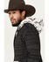 Hooey Men's Lock-Up Southwestern Block Print Hooded Sweatshirt, Black, hi-res