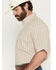 Image #2 - George Strait by Wrangler Men's Striped Short Sleeve Button-Down Stretch Western Shirt - Tall, Tan, hi-res