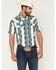 Image #1 - RANK 45&reg; Men's Guadalajara Southwestern Striped Short Sleeve Snap Performance Western Shirt, Multi, hi-res