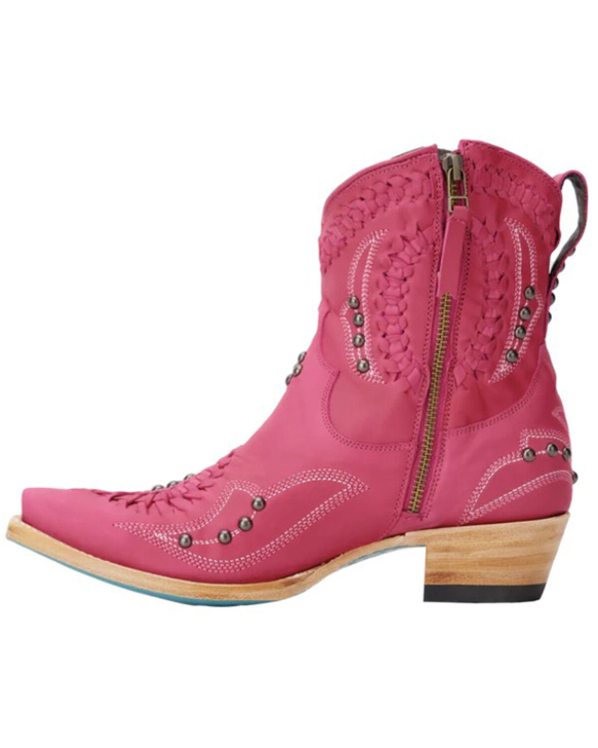 Image #3 - Lane Women's Cossette Western Booties - Snip Toe, Hot Pink, hi-res