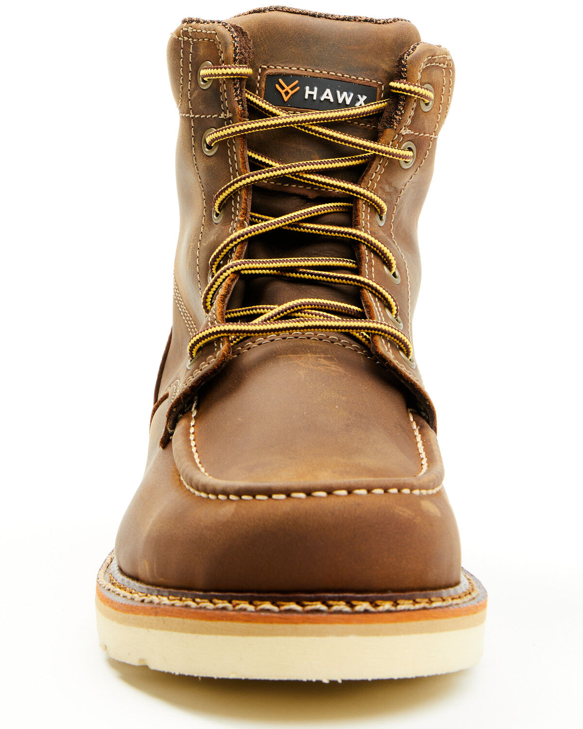 Image #4 - Hawx Men's 6" Moc Work Boots - Soft Toe, Brown, hi-res