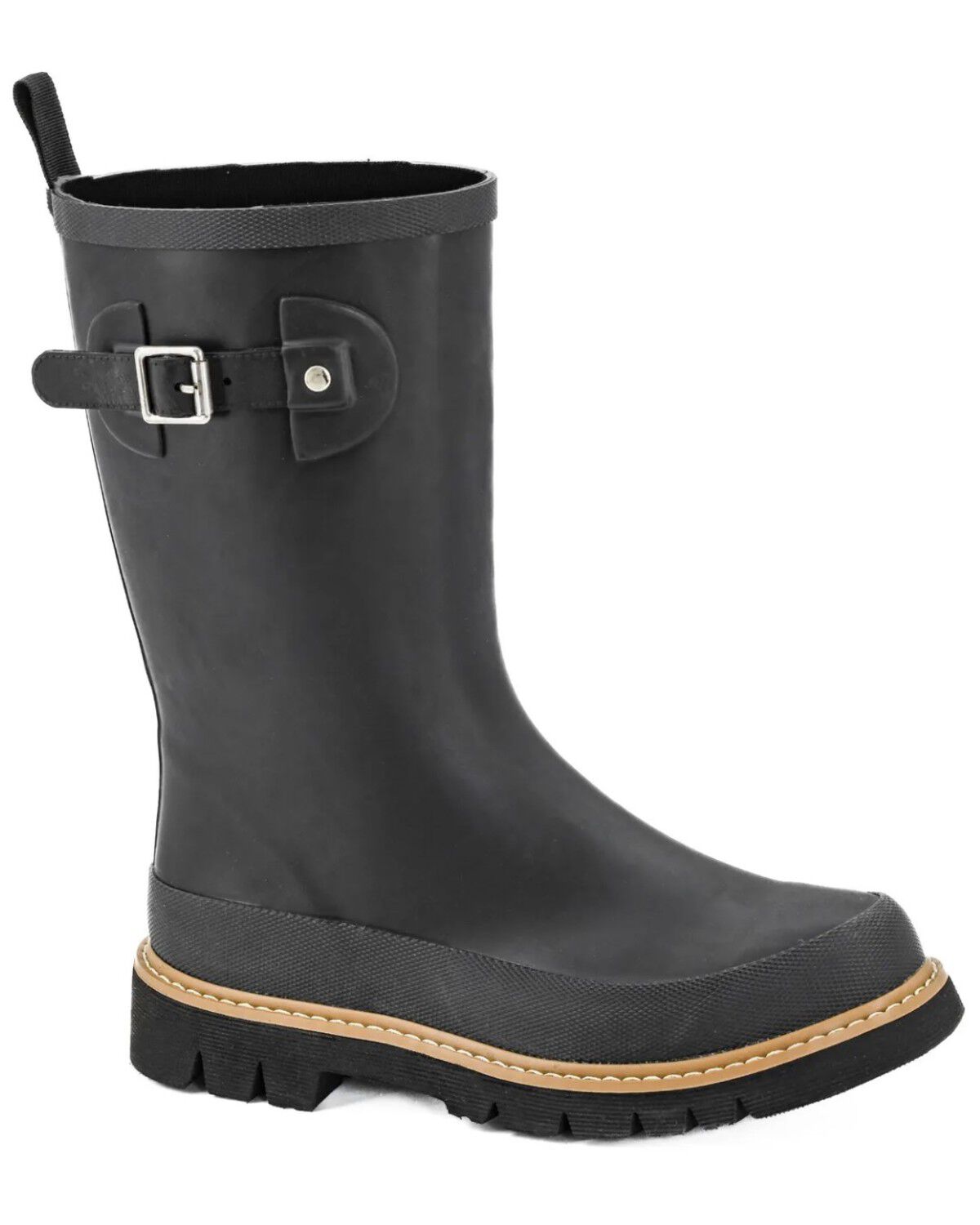 Image #1 - Corkys Women's Make A Splash Rubber Boots - Round Toe, Black, hi-res