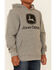 John Deere Boys' Trademark Logo Sleeve Graphic Hooded Sweatshirt , Grey, hi-res
