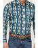 Image #3 - Wrangler Men's Checotah Long Sleeve Pearl Snap Western Shirt - Big , Blue, hi-res