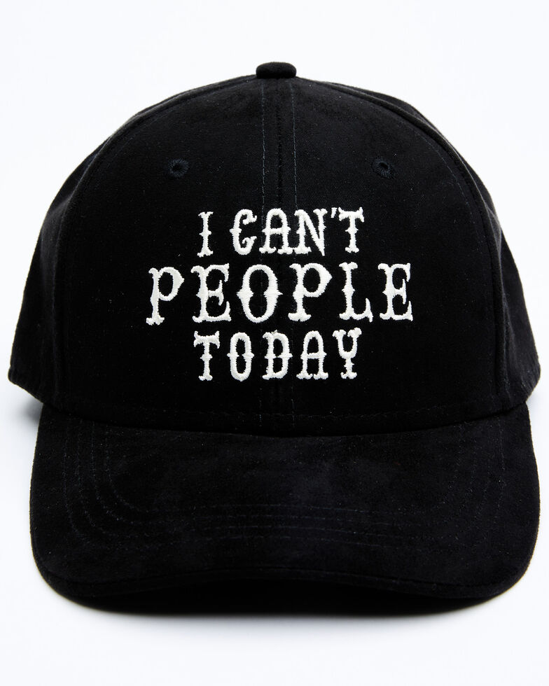 Idyllwind Women's I Can't People Today Solid-Back Ball Cap , Black, hi-res