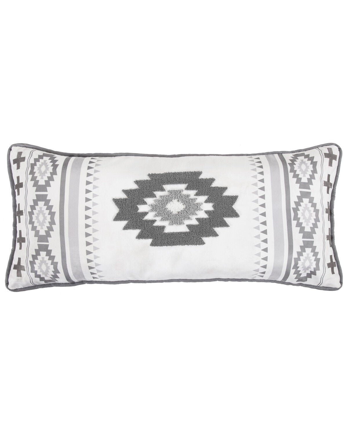HiEnd Accents Free Spirit Lumbar Pillow, Grey, hi-res