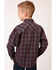 Image #2 - Roper Boys' Plaid Print Long Sleeve Snap Western Shirt, , hi-res